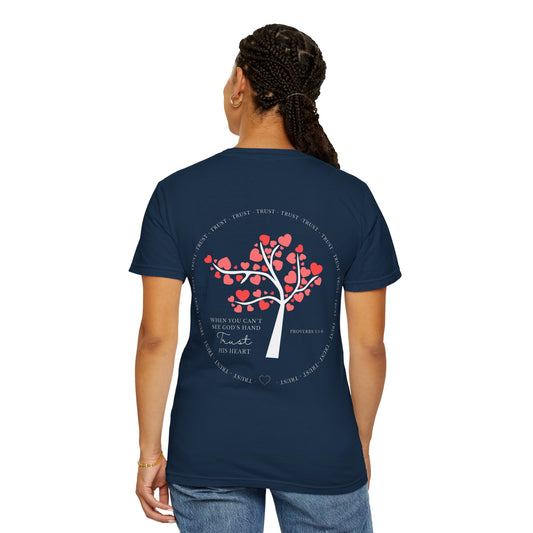 Trust His Heart Christian T-Shirt – Proverbs 3:5-6 | Faith-Based Apparel