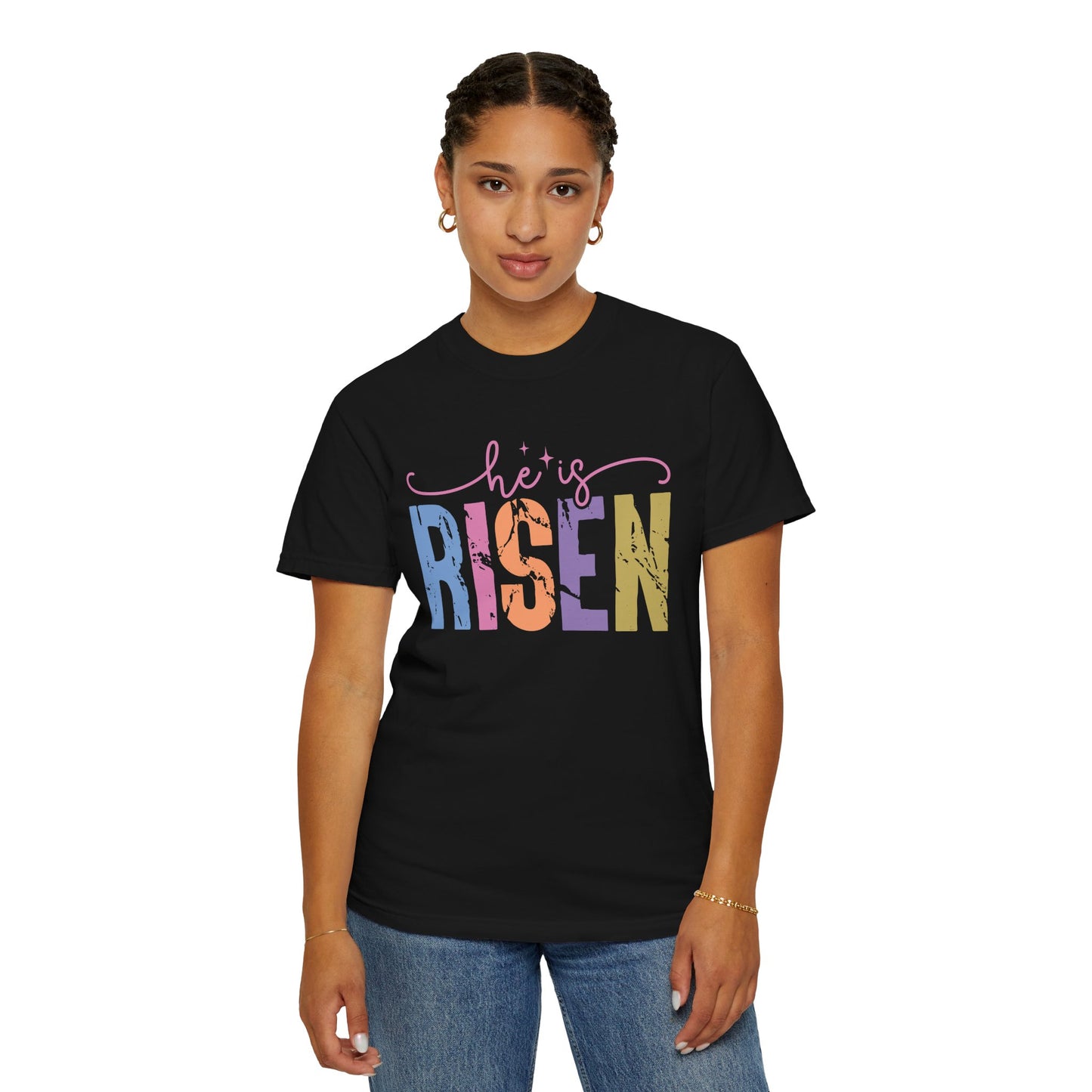 ✨ He Is Risen – Christian Easter Graphic Tee | Faith-Inspired T-Shirt