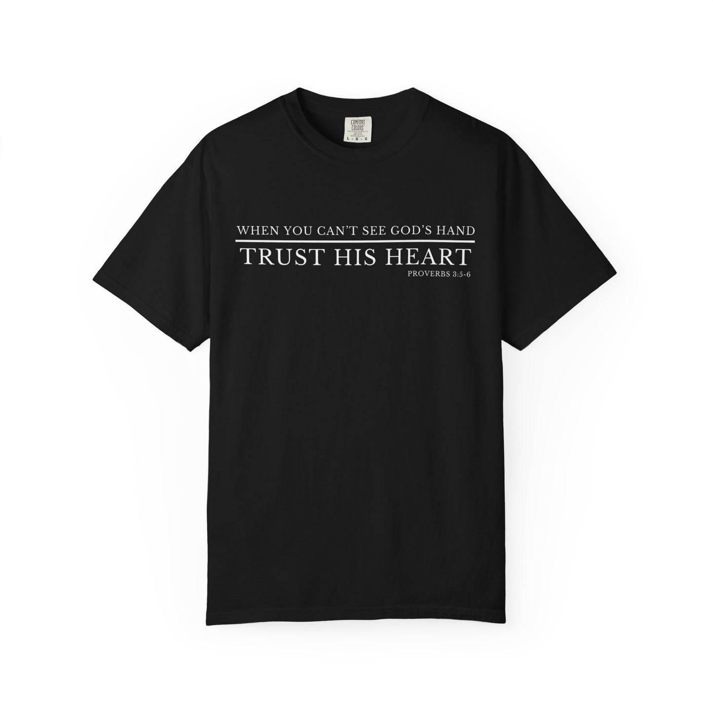 Camiseta cristiana Confía en su corazón – Proverbios 3:5-6 | Ropa basada en la fe