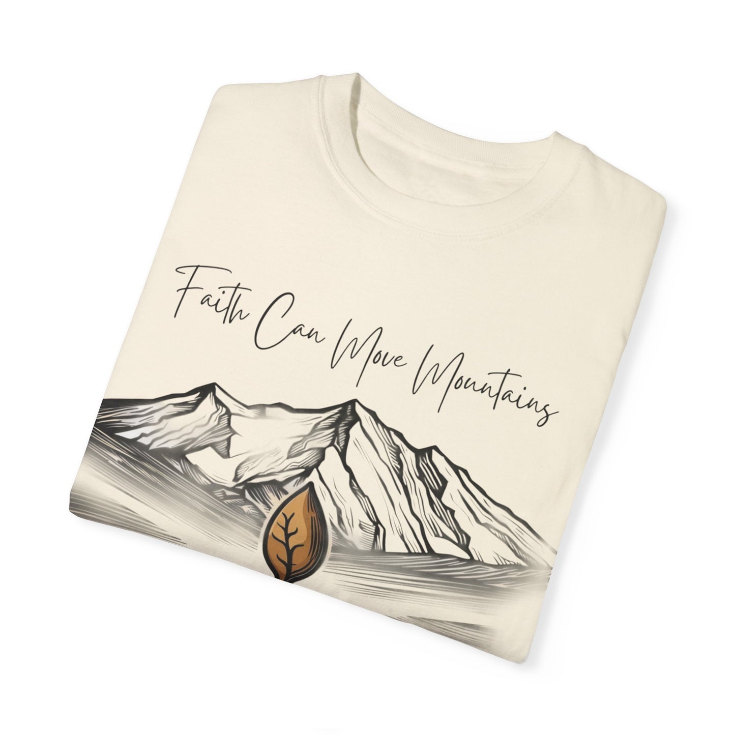 Faith Can Move Mountains – Mustard Seed Christian T-Shirt (Matthew 17:20)