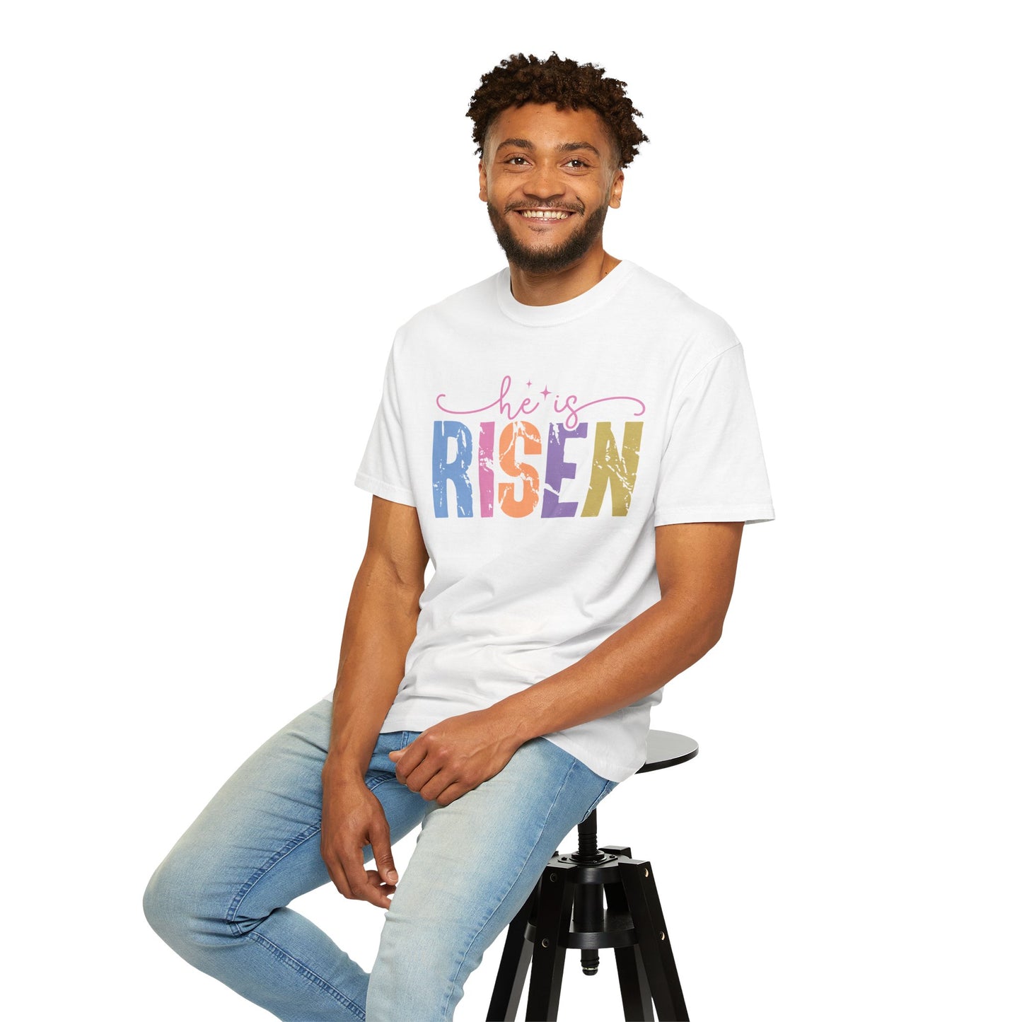 ✨ He Is Risen – Christian Easter Graphic Tee | Faith-Inspired T-Shirt