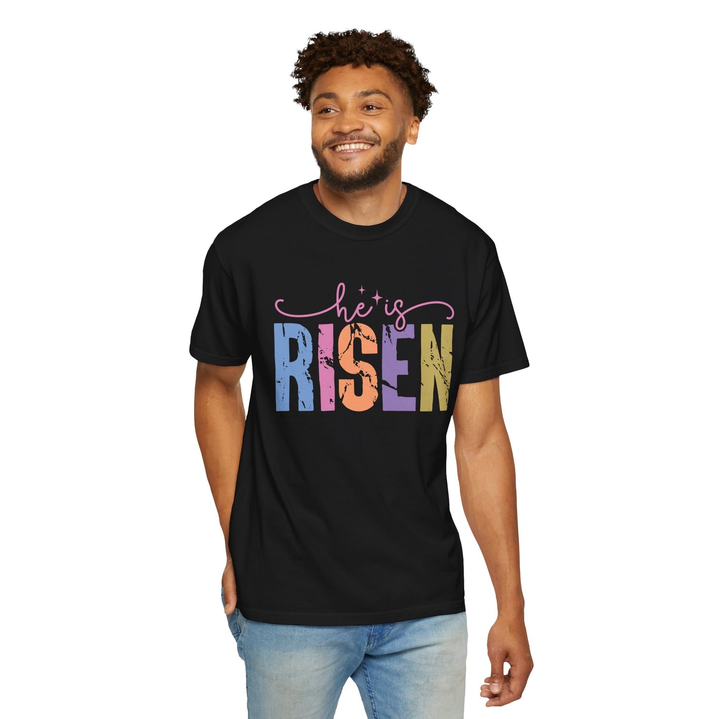 ✨ He Is Risen – Christian Easter Graphic Tee | Faith-Inspired T-Shirt