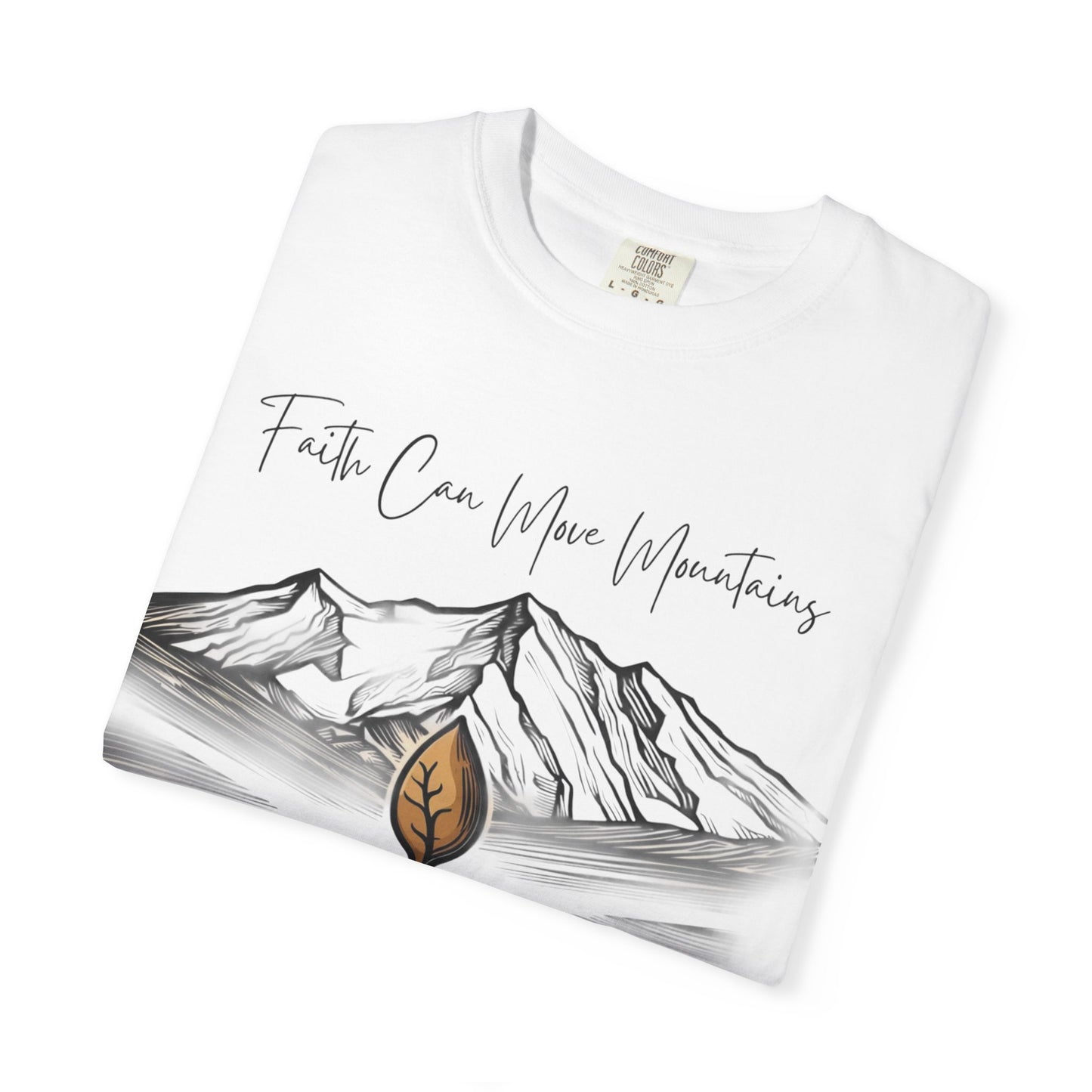 Faith Can Move Mountains – Mustard Seed Christian T-Shirt (Matthew 17:20)