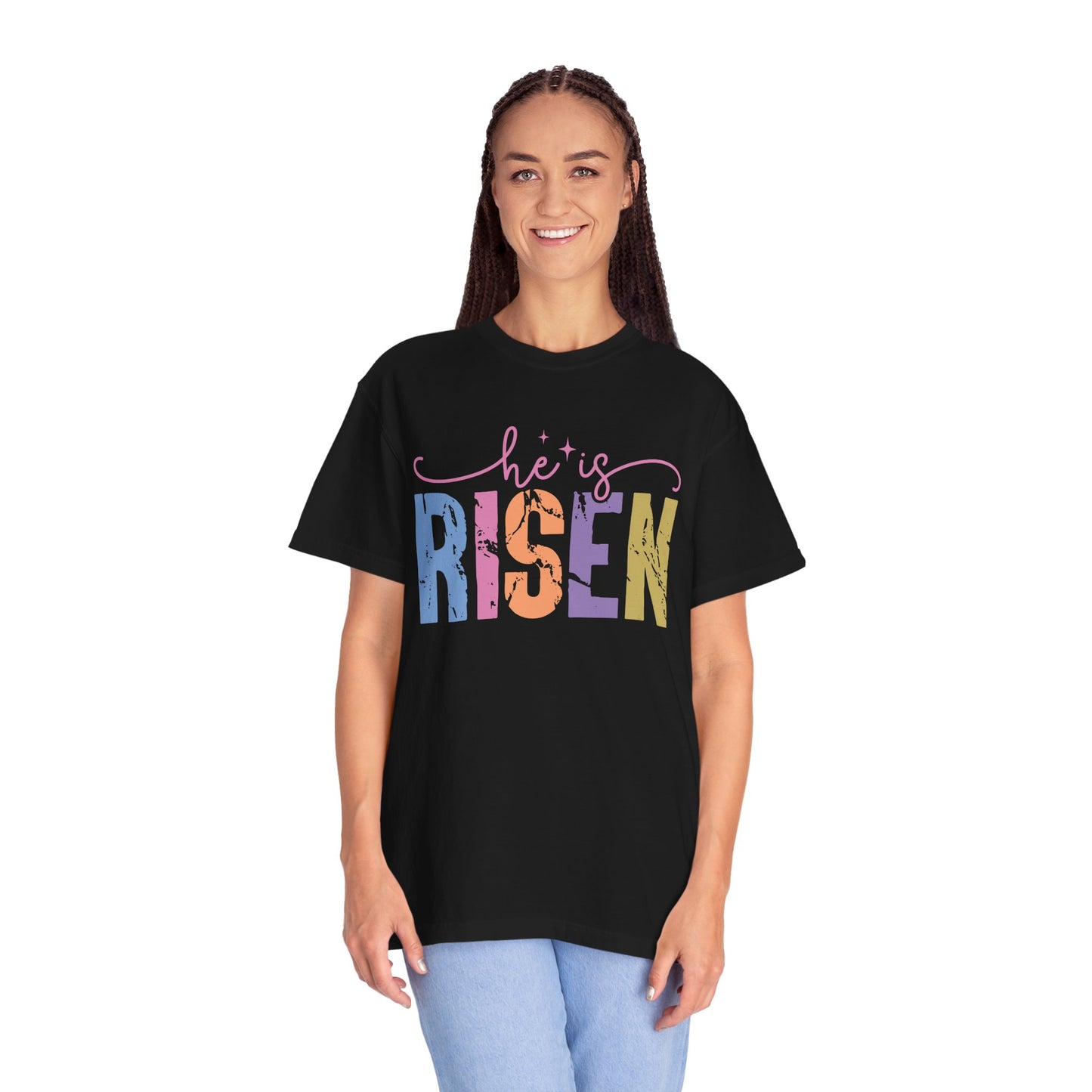 ✨ He Is Risen – Christian Easter Graphic Tee | Faith-Inspired T-Shirt