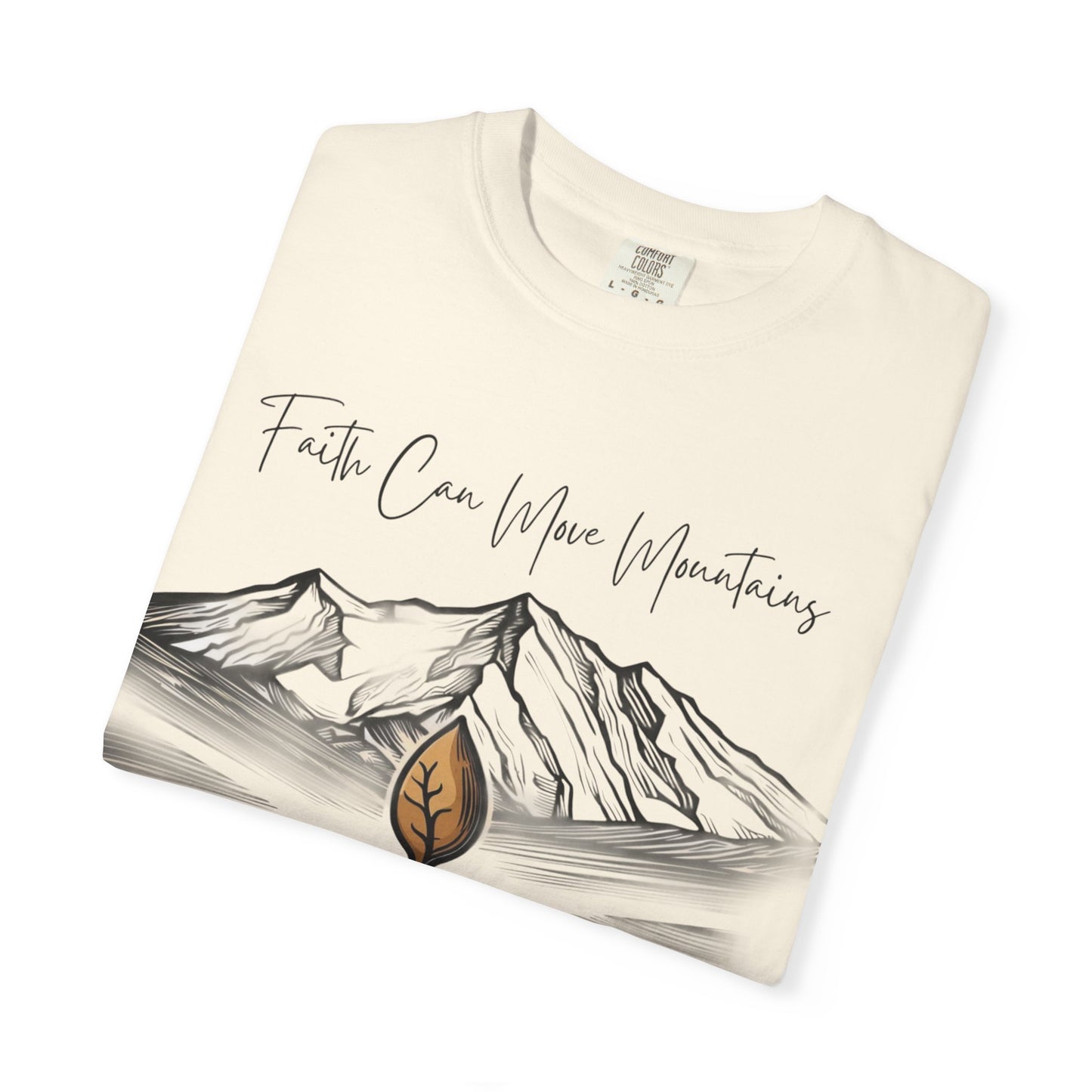 Faith Can Move Mountains – Mustard Seed Christian T-Shirt (Matthew 17:20)
