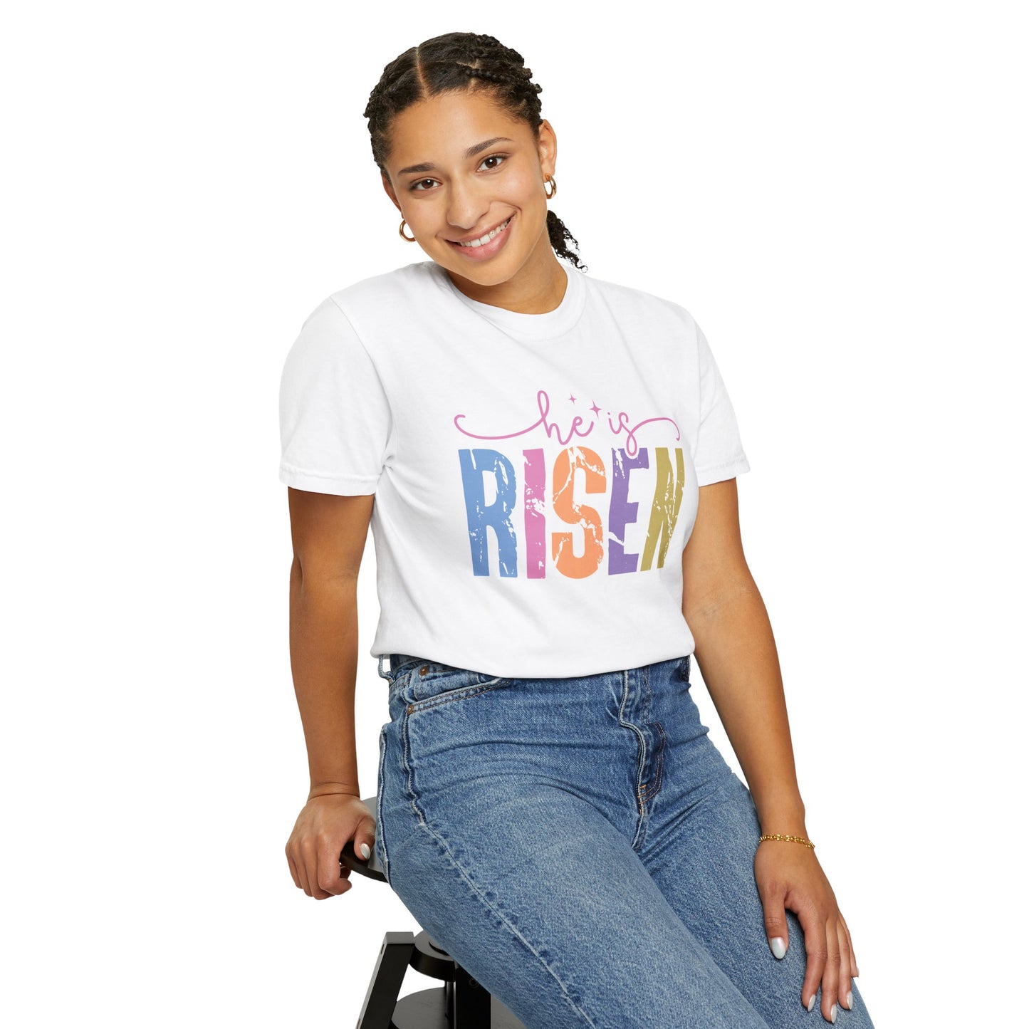 ✨ He Is Risen – Christian Easter Graphic Tee | Faith-Inspired T-Shirt
