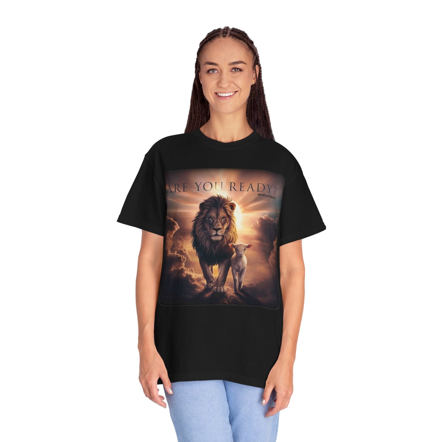 "Are You Ready?" Lion and Lamb Graphic Tee – Faith-Based Christian T-Shirt