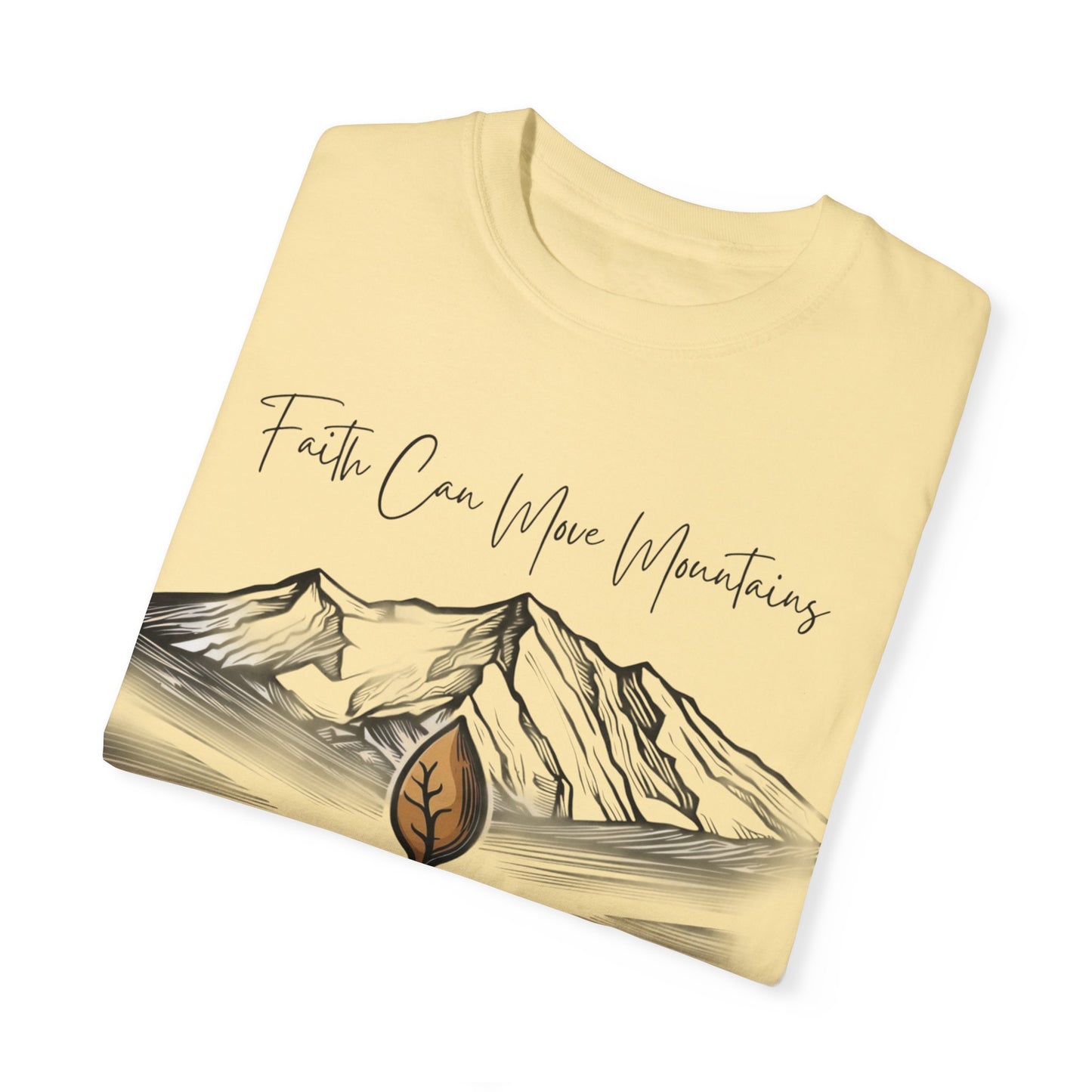 Faith Can Move Mountains – Mustard Seed Christian T-Shirt (Matthew 17:20)