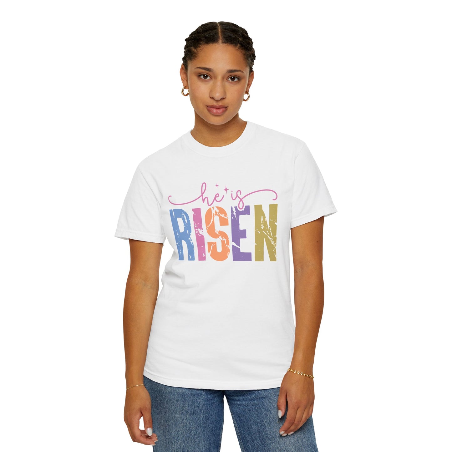 ✨ He Is Risen – Christian Easter Graphic Tee | Faith-Inspired T-Shirt