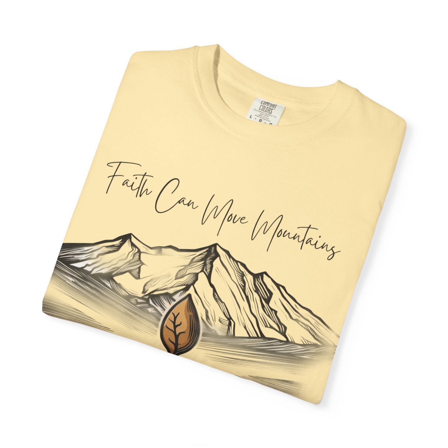 Faith Can Move Mountains – Mustard Seed Christian T-Shirt (Matthew 17:20)